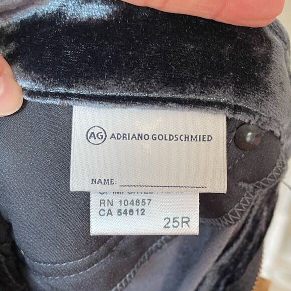 NWT AG Adriano Goldschmied Stretch Velvet Grey “The Legging” Super Skinny Leg - Picture 9 of 12
